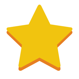 Filled gold star